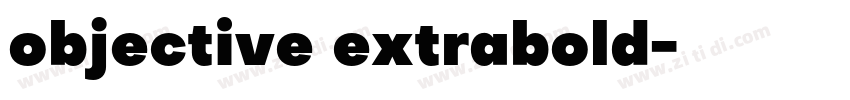 objective extrabold字体转换